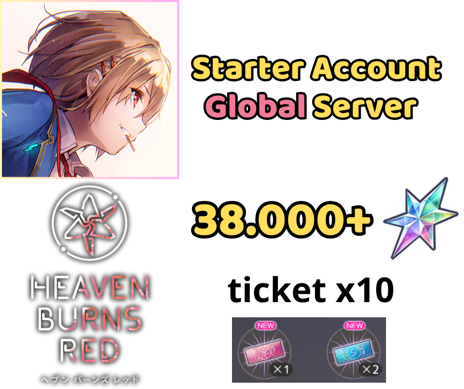 [GLOBAL] 38.000+ Gem Heaven Burns Red Starter Account